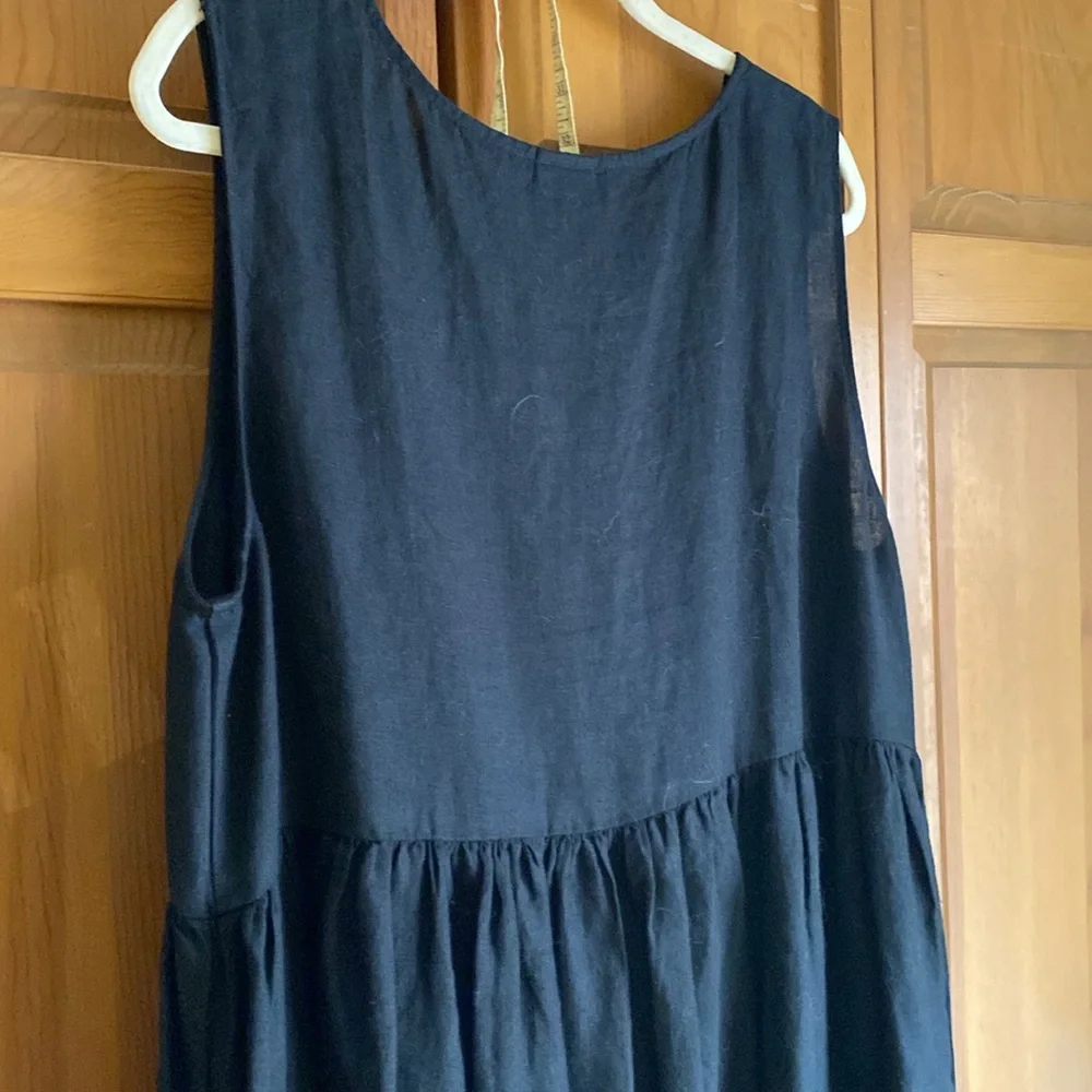 Son de Flore Black Linen Dress - Picture 6 of 6
